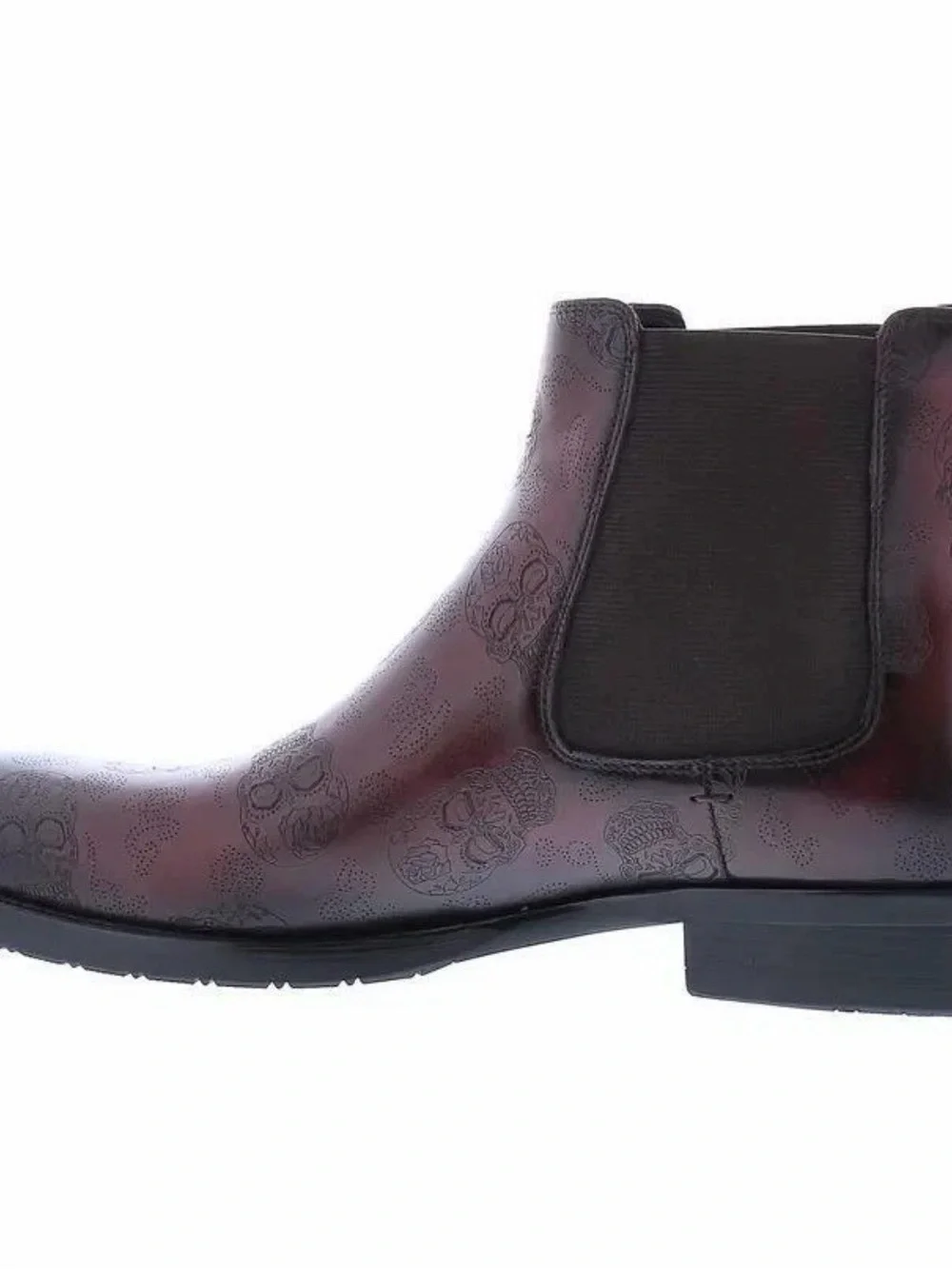 Robert Graham Big Bang Skull Leather Chelsea Boots